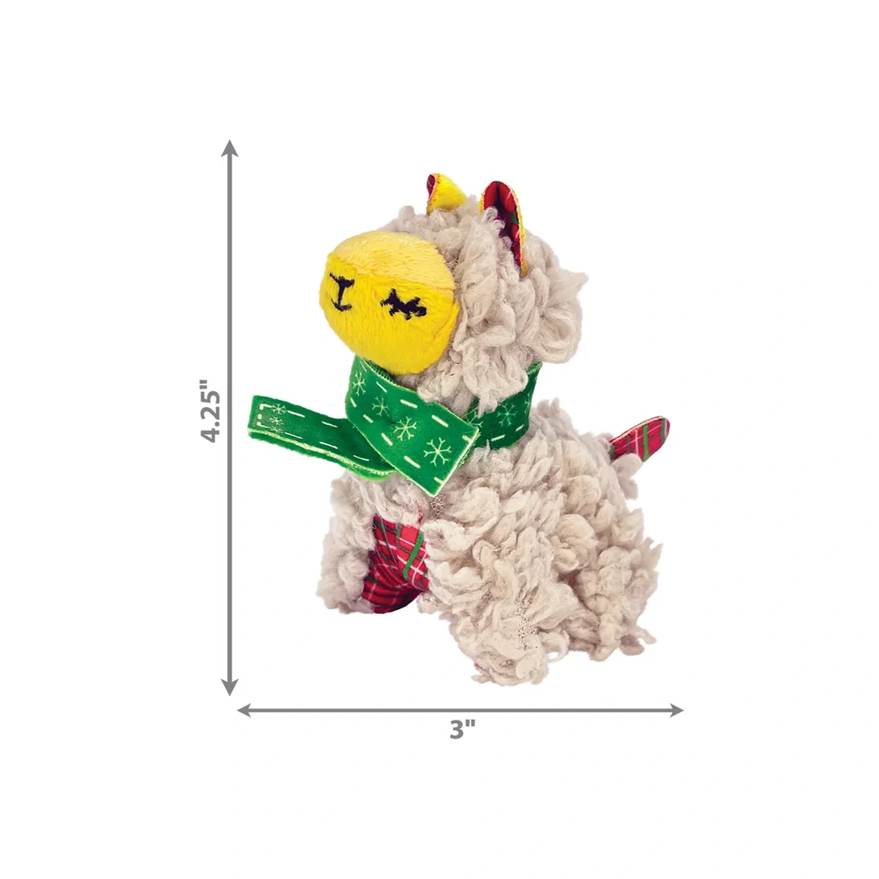 KONG Holiday Softies Scrattles Llama kattelegetøj med catnip 11 cm